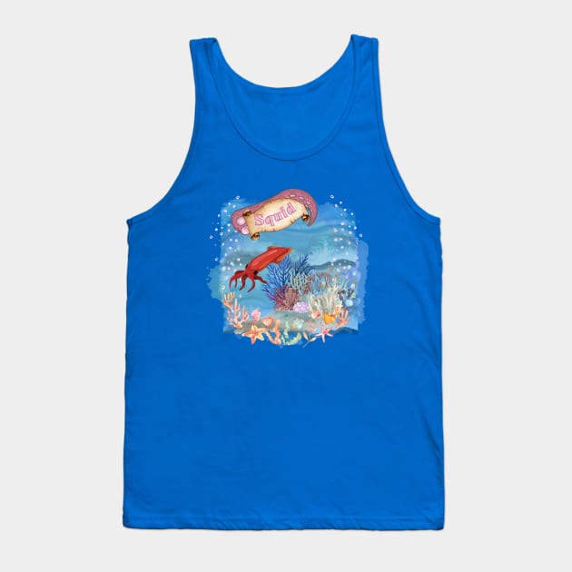 Squid Tank Top by AlmostMaybeNever